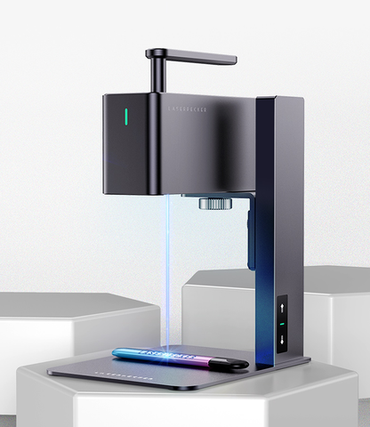 Grabador y cortador láser LaserPecker Pro de 5 W con soporte de enfoque automático